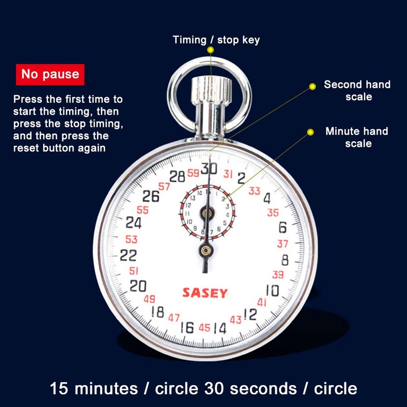 zhinan Mechanical Stop Watch, Digital Sports Stopwatch Timer, SXJ504 Sports Stopwatch Timer with Storage Box for Sports Referee Count Timer, Handheld Sports Chronograph for Sports Coaches Fitness - Image 2